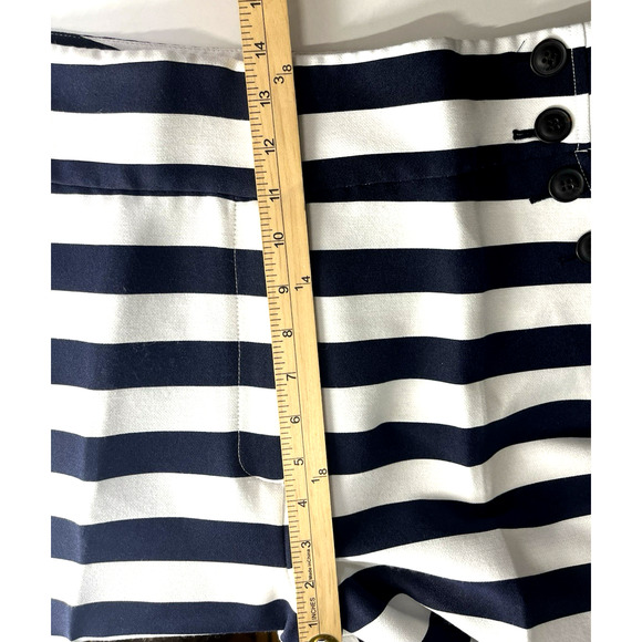 Halogen x Atlantic Pacific Blue White Nautical Stripe Sailor Pants Sz 16 Stretch - Picture 4 of 12